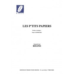 Sheet music LES P'TITS PAPIERS Régine