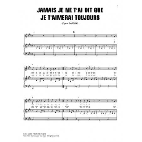 JAMAIS JE NE T'AI DIT QUE JE T'AIMERAI TOUJOURS