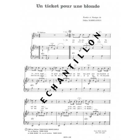 UN TICKET POUR UNE BLONDE