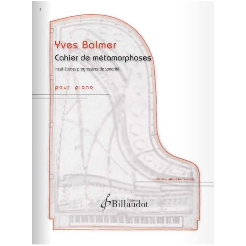 Sheet music CAHIER DE MÉTAMORPHOSES Yves Balmer