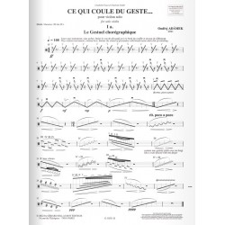 Partition CE QUI COULE DU GESTE Ondrej Adamek