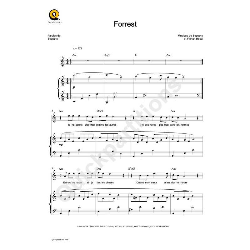Partition FORREST Soprano
