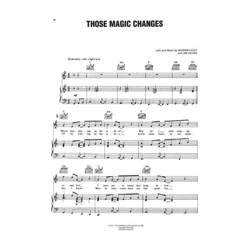 Partition THOSE MAGIC CHANGES Grease