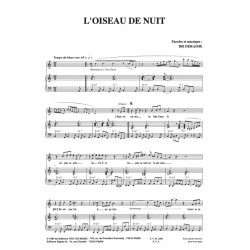 Sheet music L'OISEAU DE NUIT Bill DERAIME