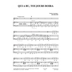 Sheet music QUI A BU TOUJOURS BOIRA Bill DERAIME PDF