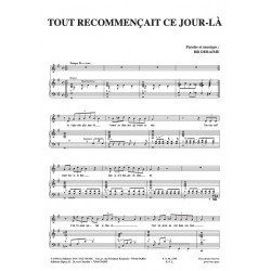 Sheet music TOUT RECOMMENÇAIT CE JOUR LÀ Bill DERAIME