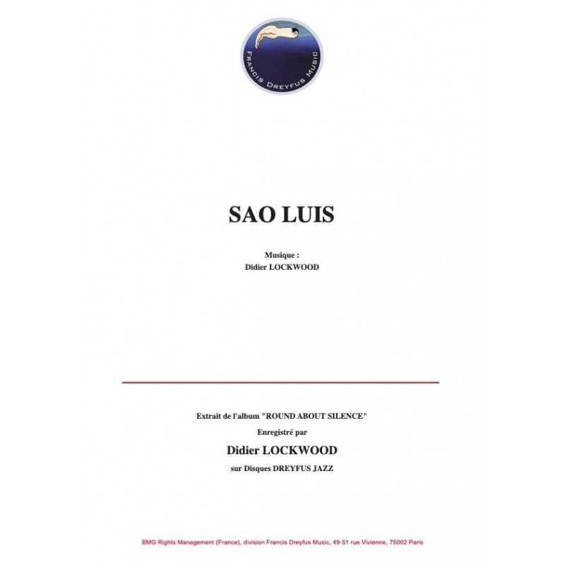 Sheet music SAO LUIS Didier LOCKWOOD