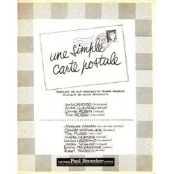 Sheet music UNE SIMPLE CARTE POSTALE André CLAVEAU