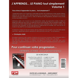 Partition J'APPRENDS LE PIANO TOUT SIMPLEMENT Christophe Astié