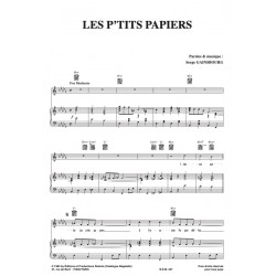Sheet music LES P'TITS PAPIERS Régine