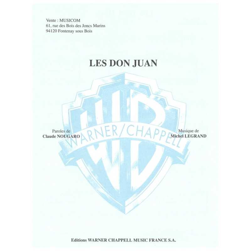 Sheet music LES DON JUAN Claude NOUGARO