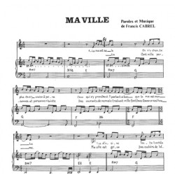 Partition MA VILLE Francis CABREL PDF