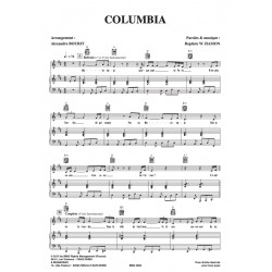 Sheet music COLUMBIA Baptiste W. Hamon