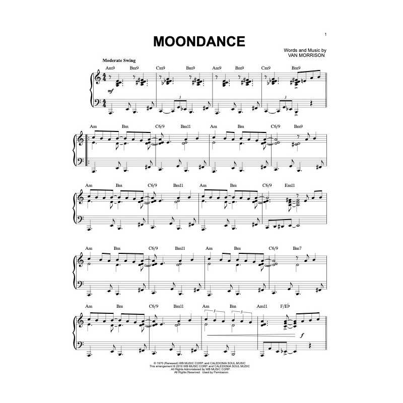 Partition MOONDANCE (JAZZ VERSION) Van Morrison