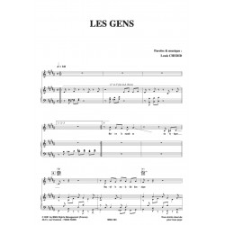 Sheet music LES GENS Louis Chedid