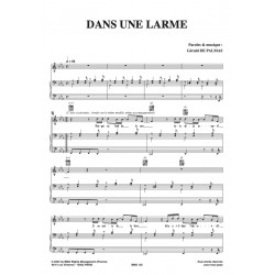 Sheet music DANS UNE LARME Gérald DE PALMAS