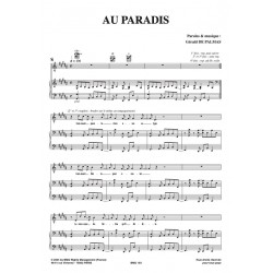Partition AU PARADIS Gérald DE PALMAS