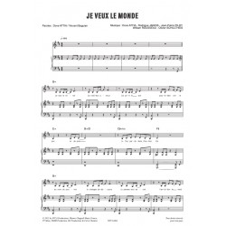 Sheet music JE VEUX LE MONDE 1789 LES AMANTS DE LA BASTILLE
