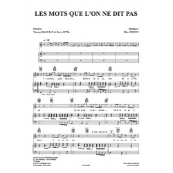 Sheet music LES MOTS QUE L'ON NE DIT PAS 1789 LES AMANTS DE LA BASTILLE