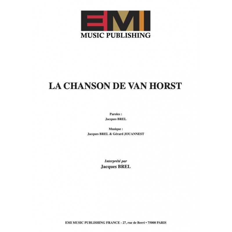 Partition LA CHANSON DE VAN HORST Jacques BREL