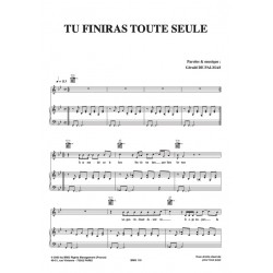 Sheet music TU FINIRAS TOUTE SEULE Gérald DE PALMAS