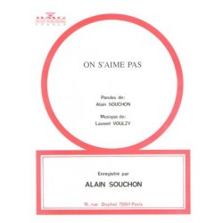 Partition ON S'AIME PAS Alain SOUCHON