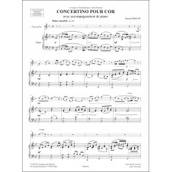 Partition CONCERTINO POUR COR Pascal Proust