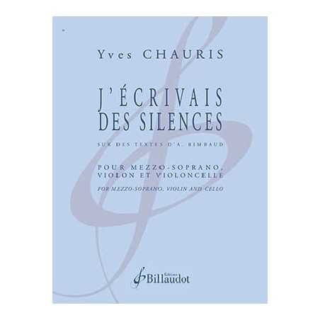 J'ÉCRIVAIS DES SILENCES