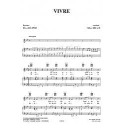 Sheet music VIVRE Gilbert Bécaud
