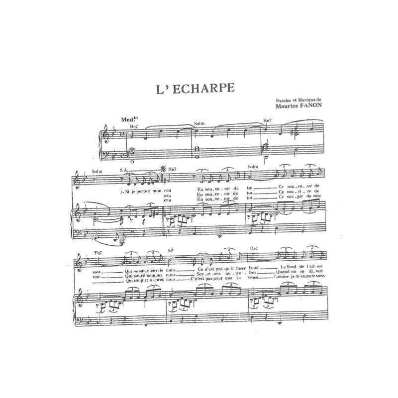 Sheet music L'ECHARPE Maurice Fanon PDF