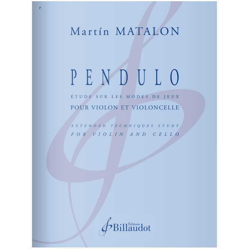 Sheet music PENDULO Martin Matalon