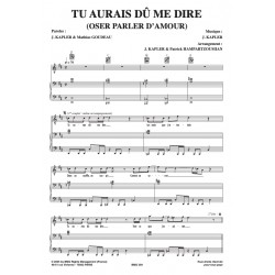 Partition TU AURAIS DÛ ME DIRE (OSER PARLER D'AMOUR) Tina Arena