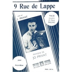 Partition 9 RUE DE LAPPE Jo PRIVAT