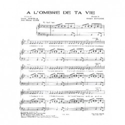 Partition A L'OMBRE DE TA VIE