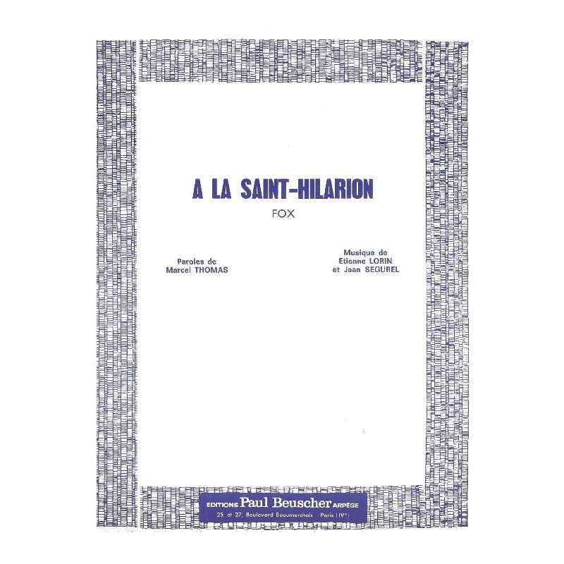 Partition A LA SAINT HILARION Jean SEGUREL