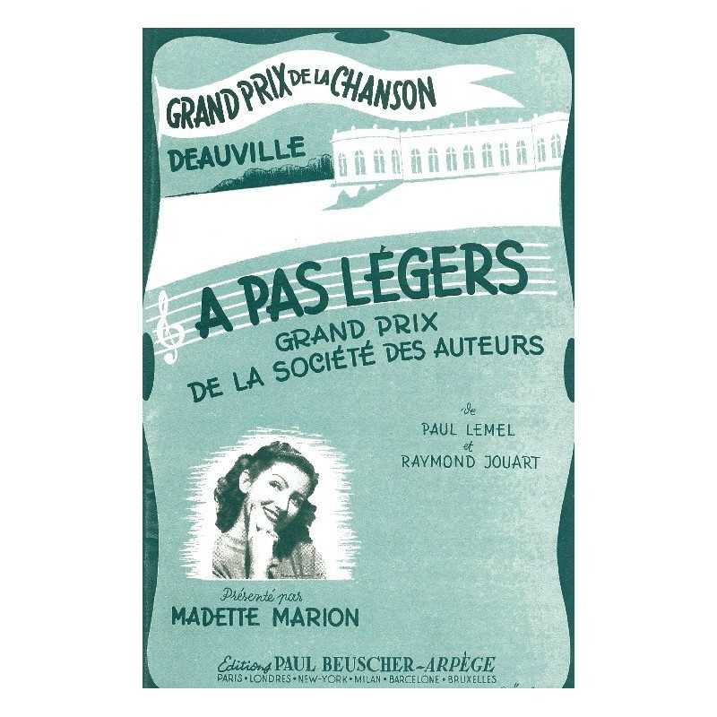 Partition A PAS LEGERS Madette MARION