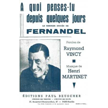 A QUOI PENSES TU DEPUIS QUELQUES JOURS