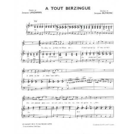 A TOUTE BERZINGUE