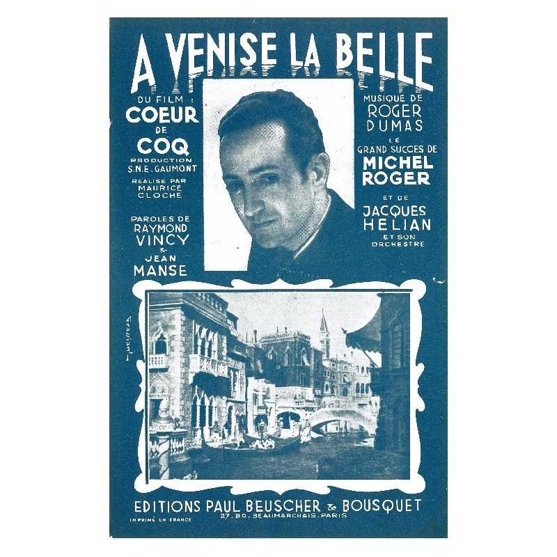 Partition A VENISE LA BELLE Michel ROGER