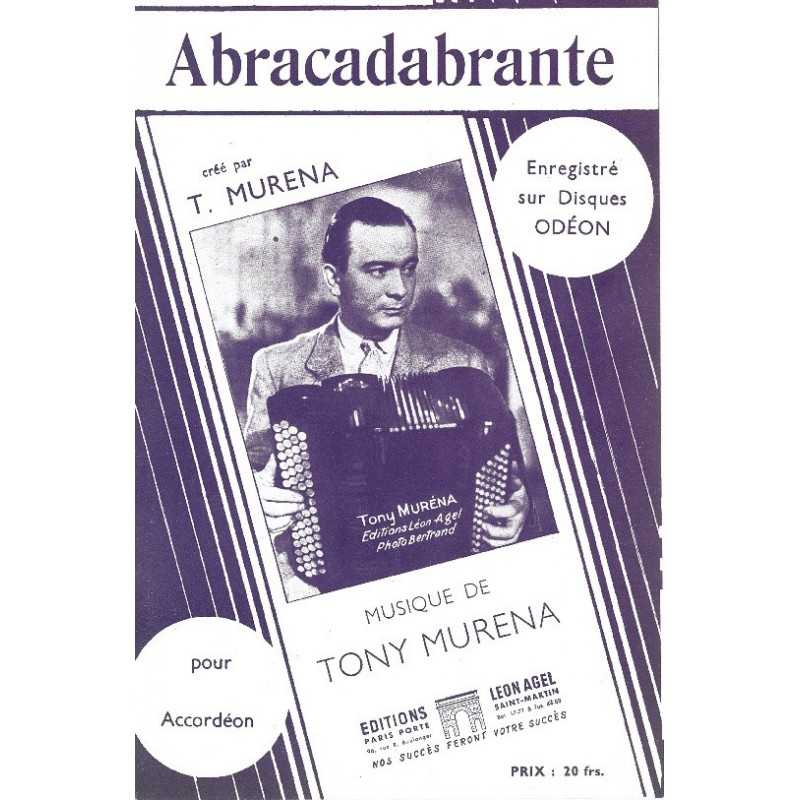 Partition ABRACADABRANTE Tony MURENA