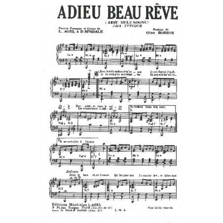 ADIEU BEAU REVE (ADIU BELU SOGNU)