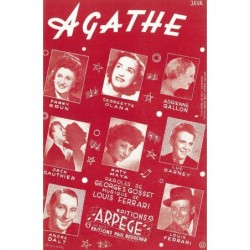 Partition AGATHE Georgette PLANA