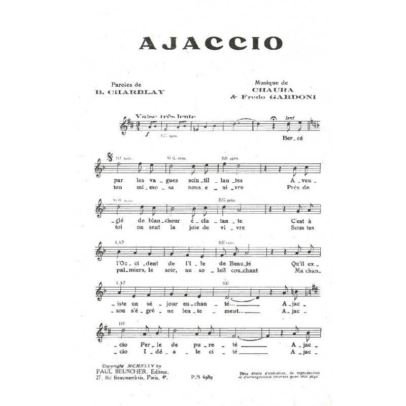 Partition AJACCIO