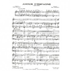 Partition AMOUR D'ESPAGNE Pierre DELANOE