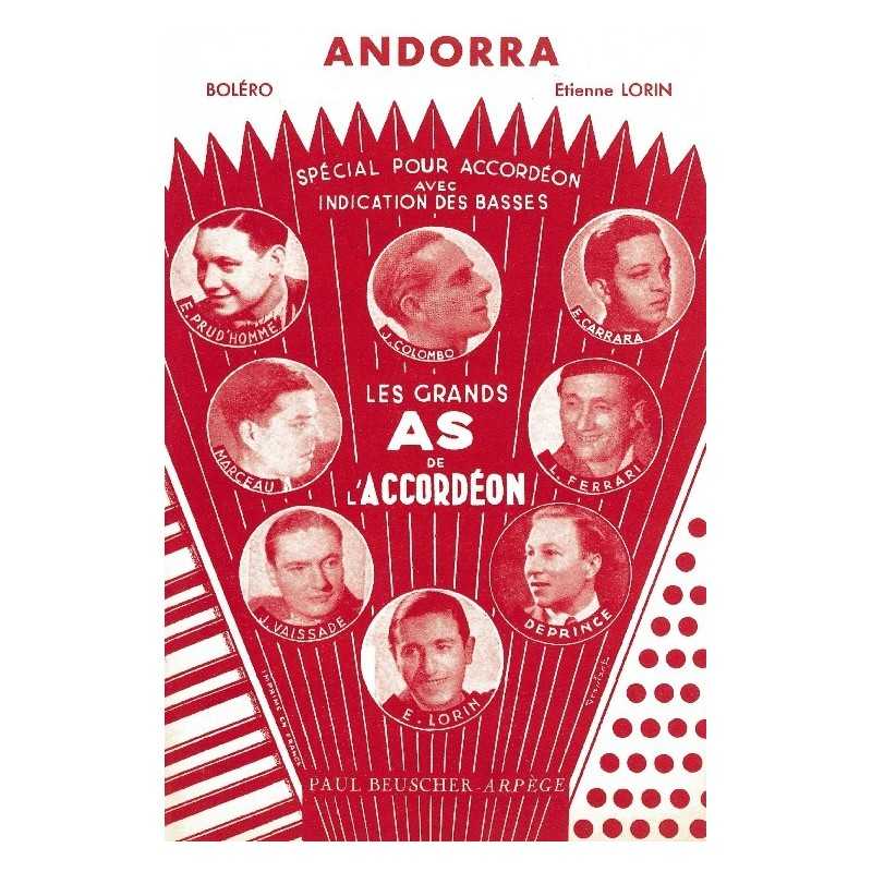Partition ANDORRA Emile CARRARA