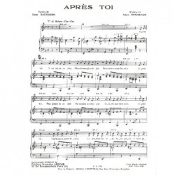 Partition APRES TOI Leny ESCUDERO