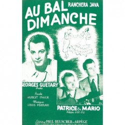 Partition AU BAL DIMANCHE Georges GUETARY