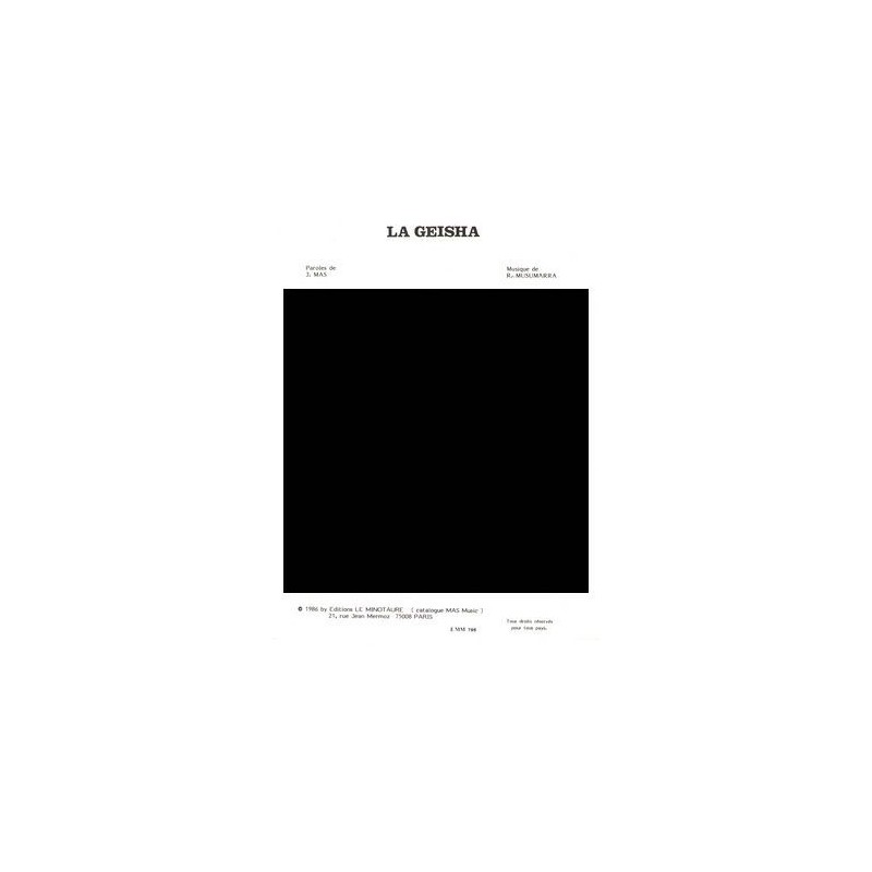 Sheet music LA GEISHA Jeanne Mas