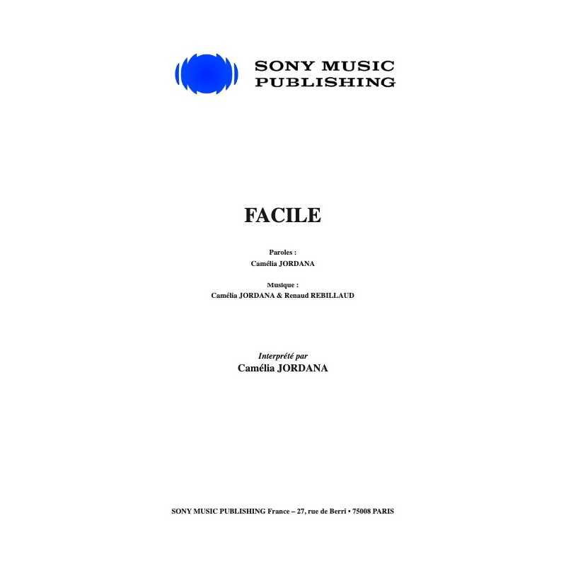 Partition FACILE CAMELIA JORDANA