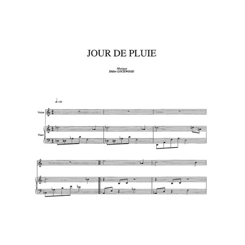 Partition Jour de pluie de Didier Lockwood